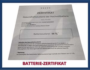 Volvo  Ultimate Pure Electric 2WD | Batterie-Zerti.
